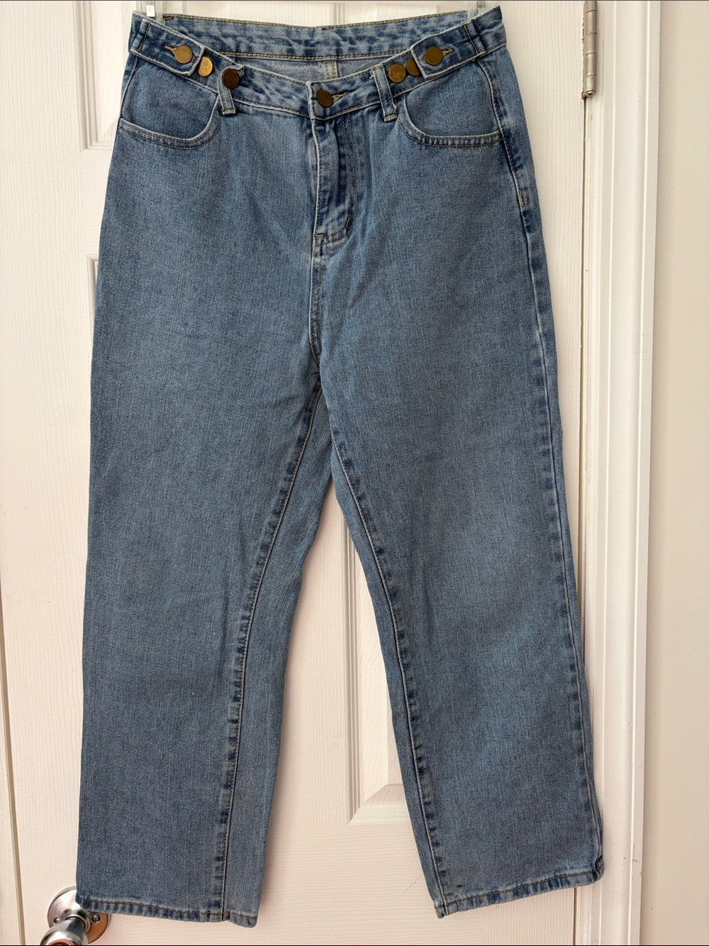 Women's Straight Leg Blue Denim Jeans